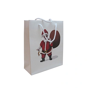 Wholesale Eco-Friendly Printed  Christmas Gift Bags with Handles